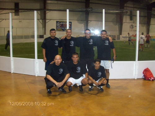Three KBDJ employees play on the Crushers mens soccer team.  Juan Luera is back row, second from the left. Rafael Puente is in the middle, front row. Not pictured is Moses Santoya.  